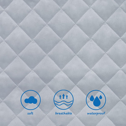Bassinet Mattress Pad Cover Fit for Baby Delight/Mika Micky/Dream On Me Lotus/ANGELBLISS/KoolerThings (3 in 1) Bedside Sleeper, Waterproof Bassinet Mattress Protector Quilted Bassinet Sheets 2 Pack