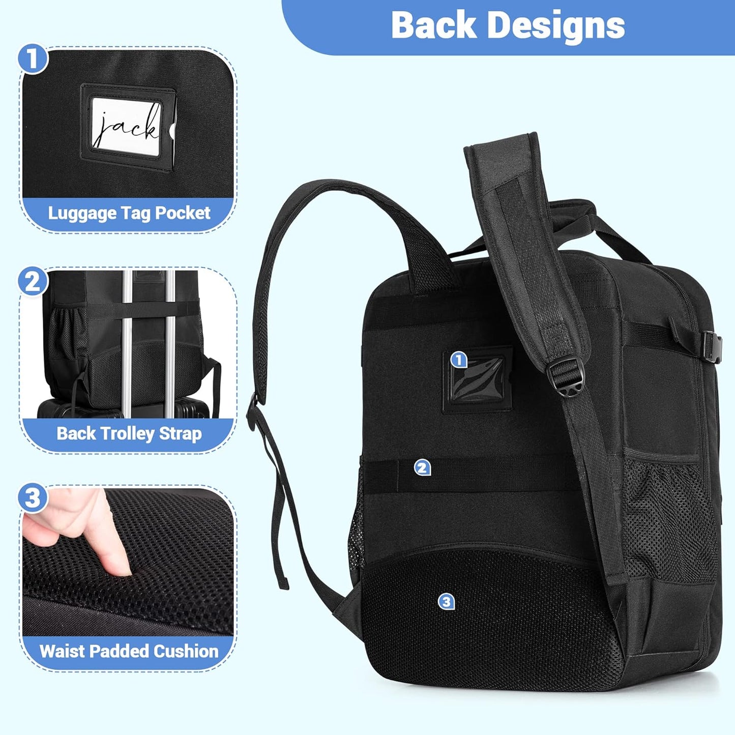 HODRANT Stroller Travel Bag Compatible with GB Pockit & Pockit Air Plus, Lightweight Backpack for Airplane Travel Essentials and Gate Check, Bag Only