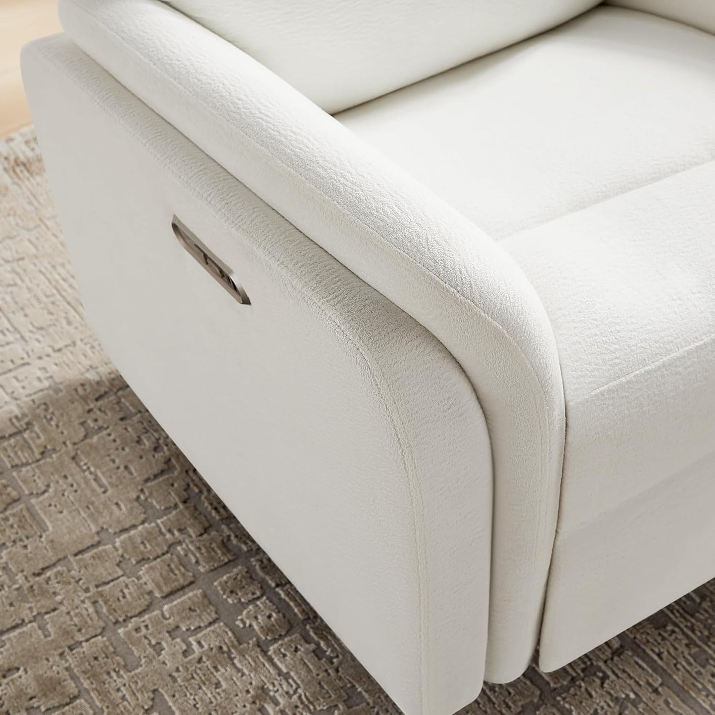 VANOMi Power Recliner Chair Swivel Glider, Electric Rocking Recliner Chairs with USB and Type-C Ports, Nursery Chair Recliner for Living Room, Bedroom, Apartment（Camel）