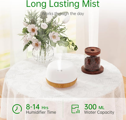 ASAKUKI Essential Oil Diffuser for Home, 500ML Aromatherapy Diffuser Humidifier with Remote Control, 7 Color LED Lights, Quiet Cool Mist Diffuser for Bedroom, Office, Gift for Mom (Yellow)