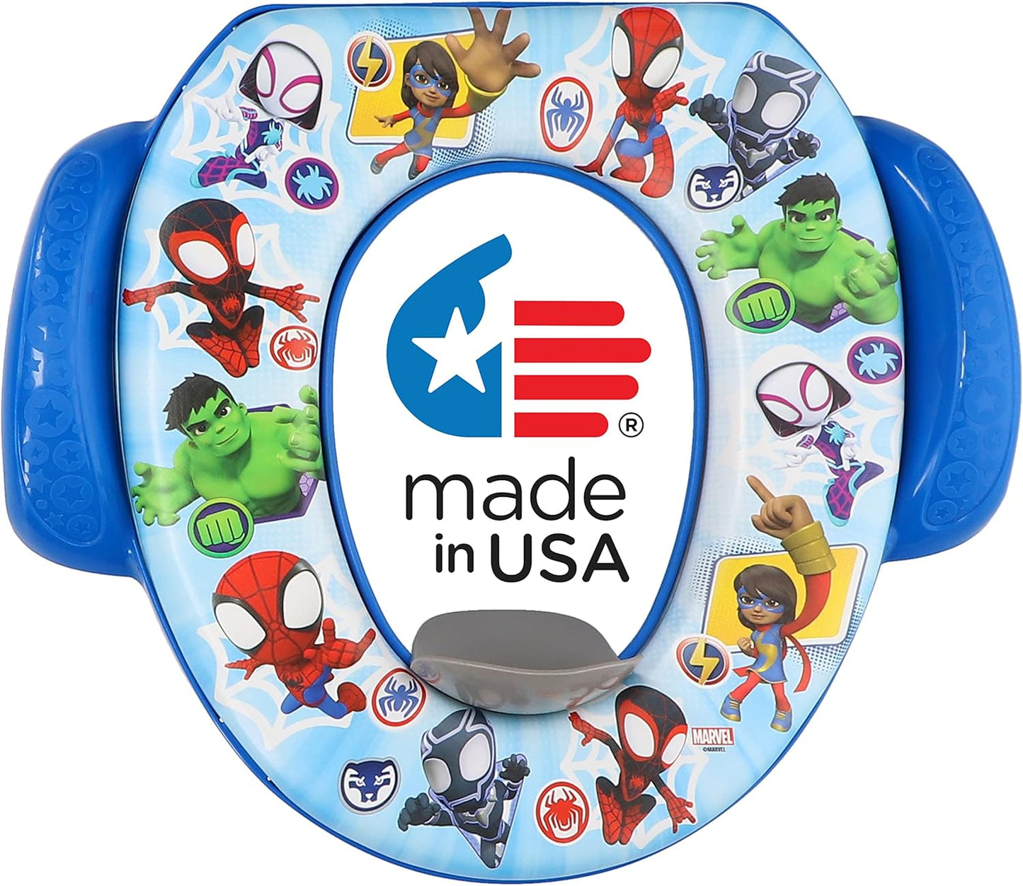 Spidey and His Amazing Friends "Team Up" Soft Potty Seat and Potty Training Seat - Soft Cushion, Baby Potty Training, Safe, Easy to Clean