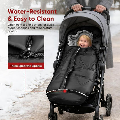 Universal Stroller Blanket & Stroller Footmuff,Water-Repellent Bunting Bag for Babies,Toddlers and Kids,Zipper Footmuff for Stroller,Stroller Winter Cover Warm Baby Sleeping Bag