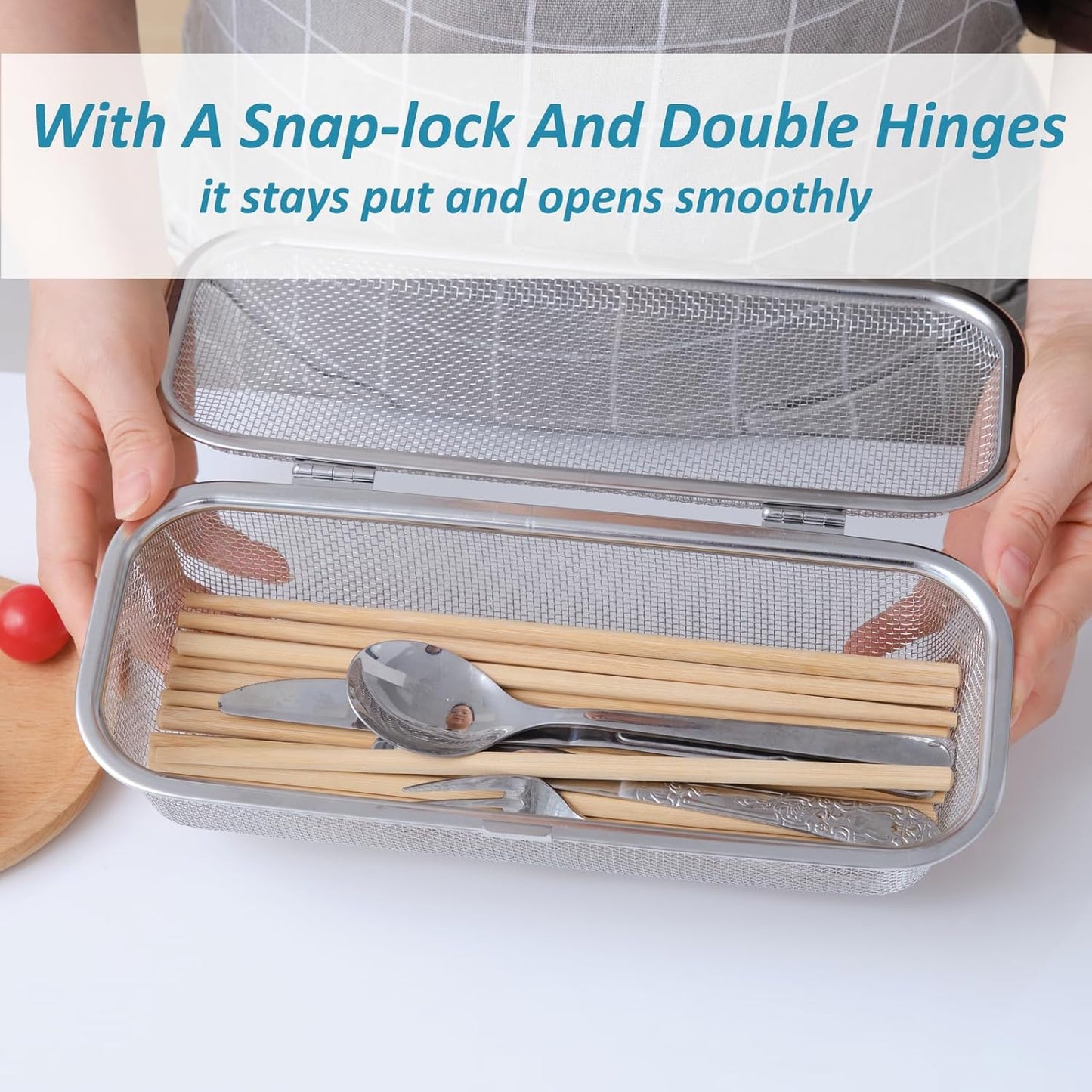 Stainless Steel Dishwasher Basket for Utensils - 18/8 Food-Grade, Custom Fit Size Secure Hold Design Prevents Slipping | Food-Grade Metal & 10-Mesh Drying Tech
