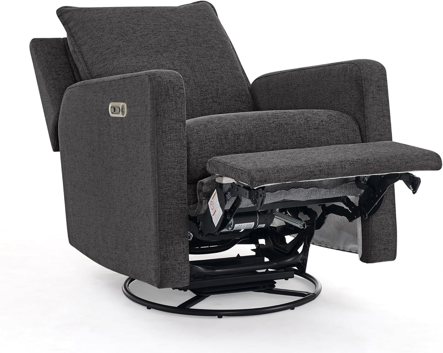 babyGap Harlowe Power Recliner with USB-A and Type-C Ports by Delta Children - Greenguard Gold Certified – Stain-Resistant Performance Fabric is Oeko-TEX Standard 100 Certified, Sand