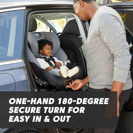 Baby Jogger® City Turn Rotating Car Seat with 180-Degree Turn, Lightweight Convertible Car Seat, Rear Facing to Forward Facing, COOLMAX Fabric, Amazon Exclusive Pike Fashion