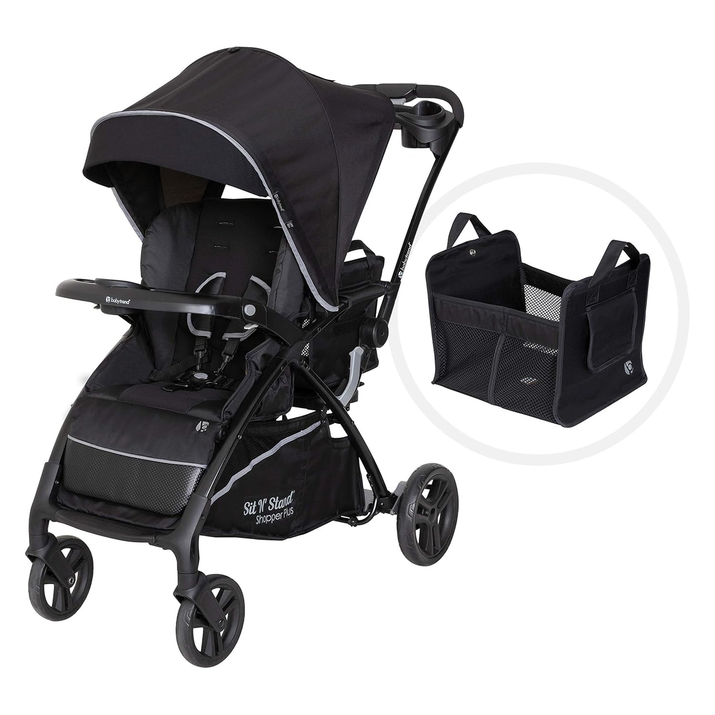 Baby Trend Sit N' Stand® Double 2.0 Stroller, Dash Black