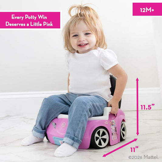 Barbie™ Convertible Car Potty Training Toilet, Includes Detachable Toddler Toilet Seat and Kids Potty, Ages 12 Months and Up, Pink