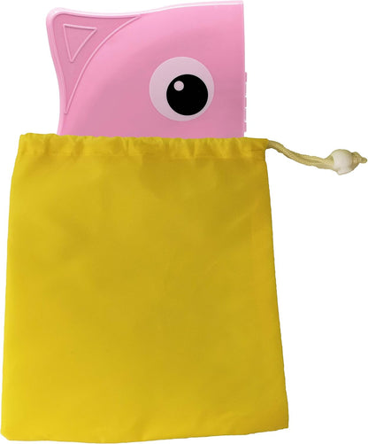 Toilet Potty Training Seat Cover, Travel Toilet Seat, Folding Non Slip Silicone Pads, Travel Portable Reusable Kids Toddlers Boys Girls, Carry Bag (Yellow - Duck)
