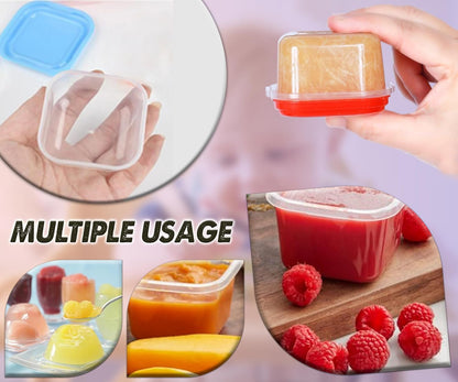 ARSUK Baby Food Containers (4oz/120ml, 8 Pack) - Small Plastic Containers with Lids - Toddler Snack Containers - Reusable Freezer Safe Food Storage Jars - BPA-Free, Leakproof & Microwave Safe