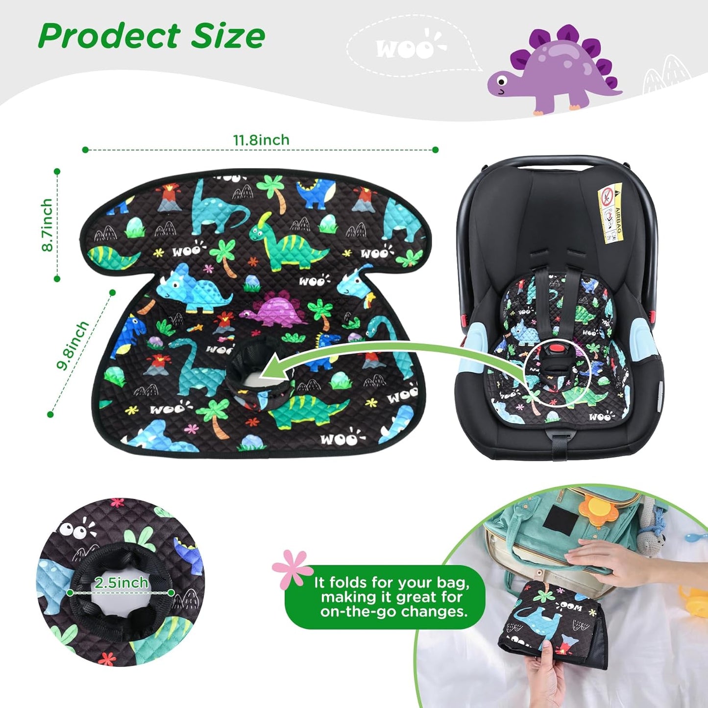 Piddle Pad Car Seat Liner, Waterproof Soft Car Seat Protector for Potty Training, Travel-Friendly Baby Toddler Carseat Cover, Machine Washable Liner for Spills, Potty Accidents (Blue, 2PC)