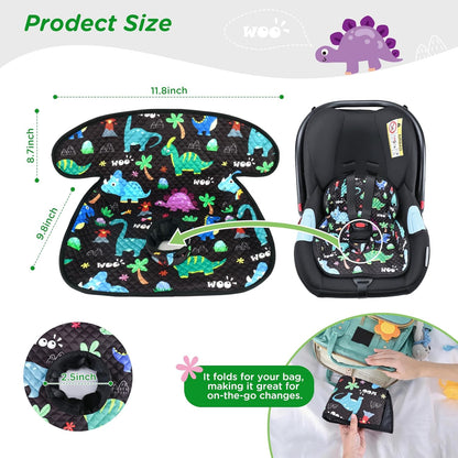 Piddle Pad Car Seat Liner, Waterproof Soft Car Seat Protector for Potty Training, Travel-Friendly Baby Toddler Carseat Cover, Machine Washable Liner for Spills, Potty Accidents (Blue, 2PC)