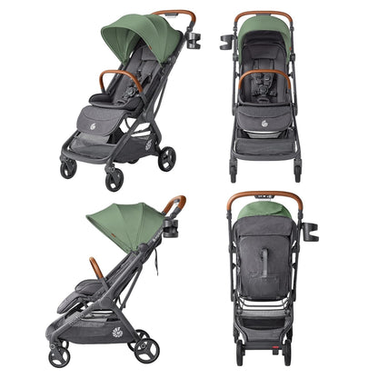 Ergobaby Metro 3 Baby Stroller for Newborns, Infants, and Toddlers - Travel Stroller with One-Hand Fold, Near-Flat Recline, Adjustable Handlebar - Onyx Black