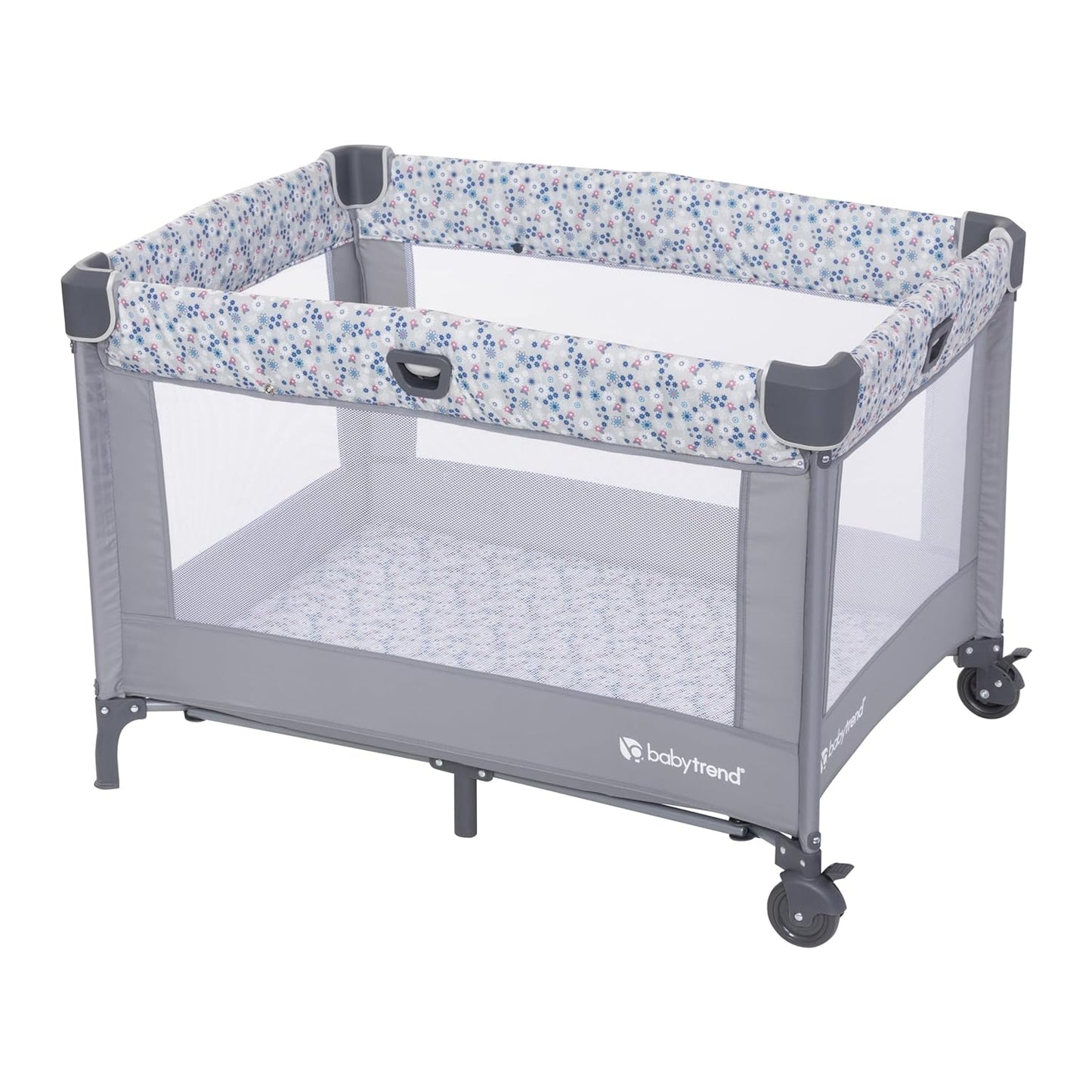 Baby Trend Nursery Den Playard with Snooze Pod and Flip Over Changer, Diamond Sage