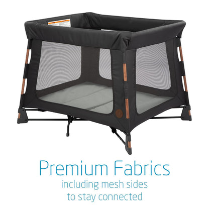 Maxi-Cosi Swift Baby Playard with Mat, Baby Playpen, Play Yard with Bassinet, Portable Playpen for Babies and Toddlers, Classic Oat