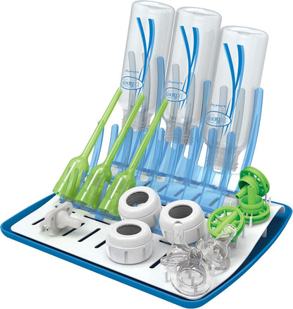 Dr. Brown's Folding Baby Bottle Drying Rack for Easy Storage - Dry Nipples, Pacifiers and Other Baby Essentials, BPA Free