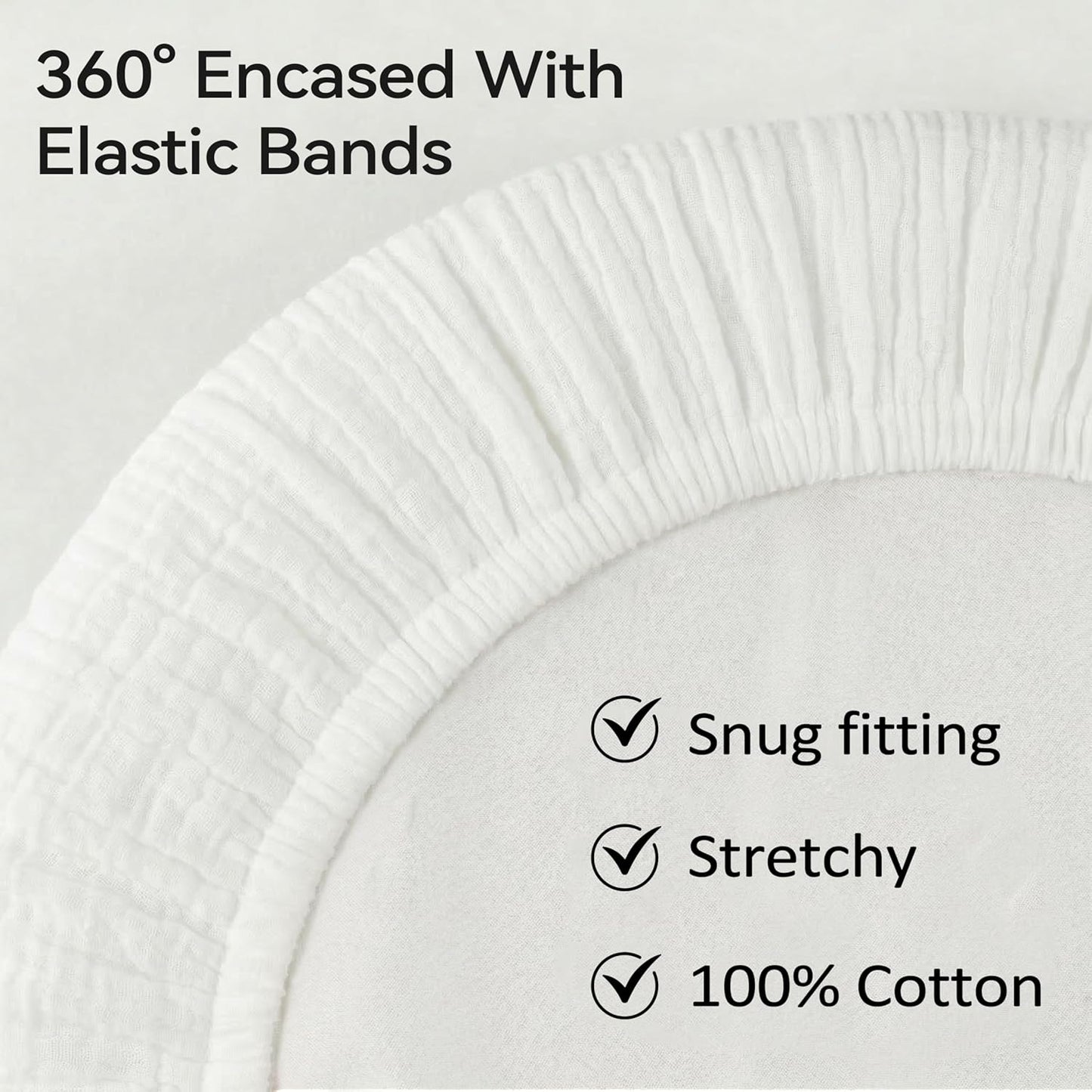 Muslin Bassinet Sheet Compatible with Maxi-COSI Iora & Iora Air Bedside Sleeper - 100% Cotton Rectangular Mattress Pad Cover (33"x20"), Breathable & Soft, Boho (1 Pack Blue)