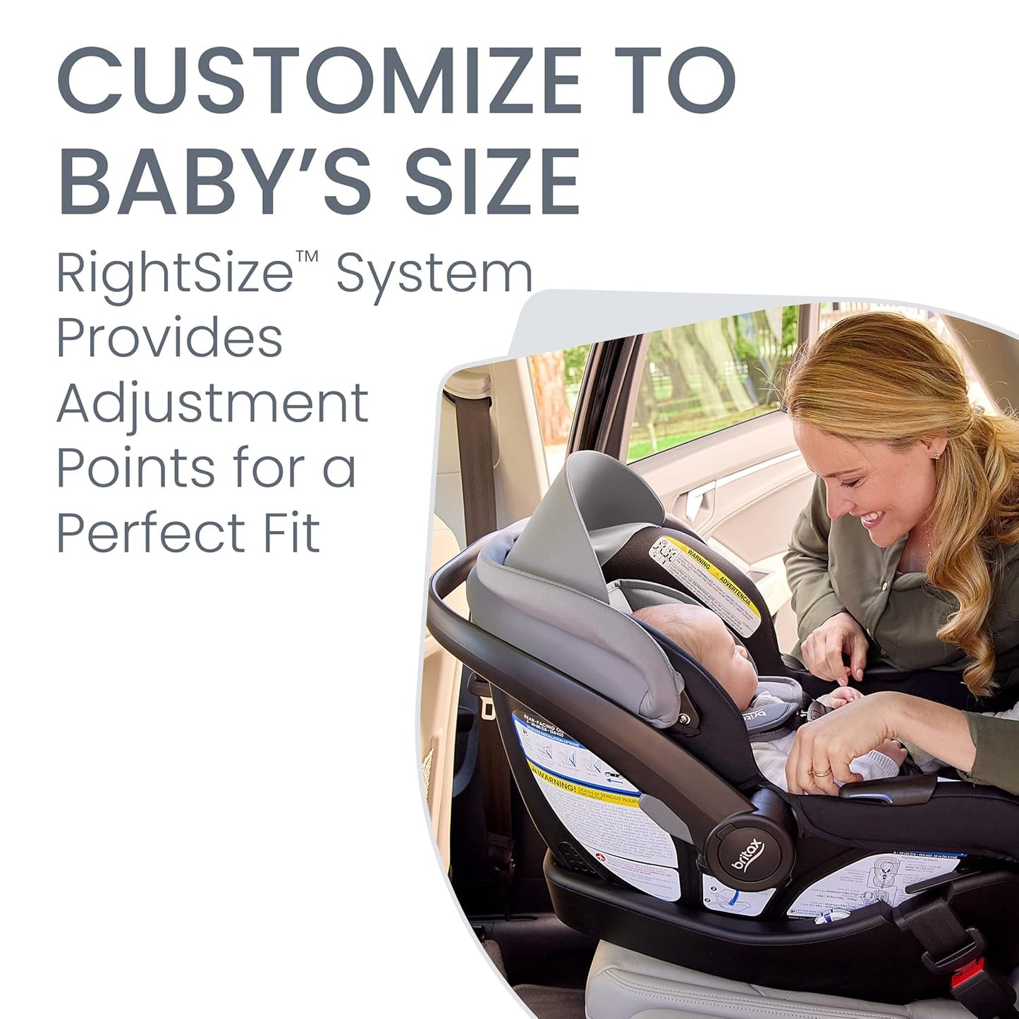 Britax Willow SC Infant Car Seat, Rear Facing Car Seat with Alpine Base, ClickTight Technology, RightSize System, Pindot Stone