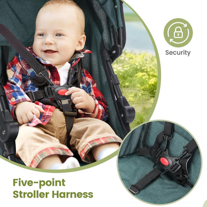 6-36M Baby Stroller, Umbrella Stroller with Foldable Pushchair with Adjustable Canopy, Folding Infant Newborn Pram Stroller with Storage Basket, Cup Holder, Suspension Wheels for Infants (Dark Grey)