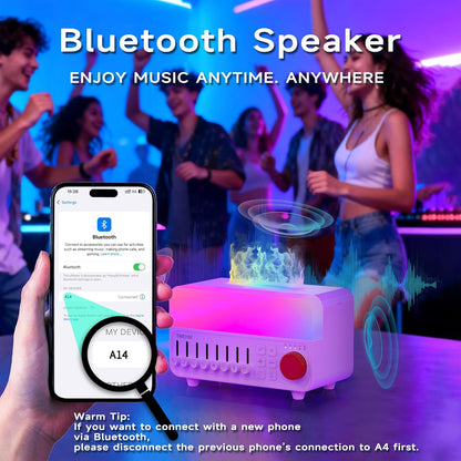 TMEHM 4-in-1 Sleep Sound Machine with White Noise & 8 Nature Sounds, Bluetooth Speaker, Night Light & Aroma Diffuser with Timer for Baby, Kids and Adults (Black)
