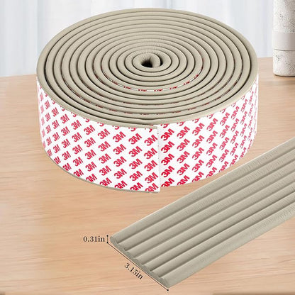 Corner Protector for Baby, Widen Edge Protector with Adhesive Backing, Baby Proofing Edge Corner Protectors Self Adhesive Furniture Corner Guard Bumper for Table, Desk, Fireplace (Gray, 16.4ft)