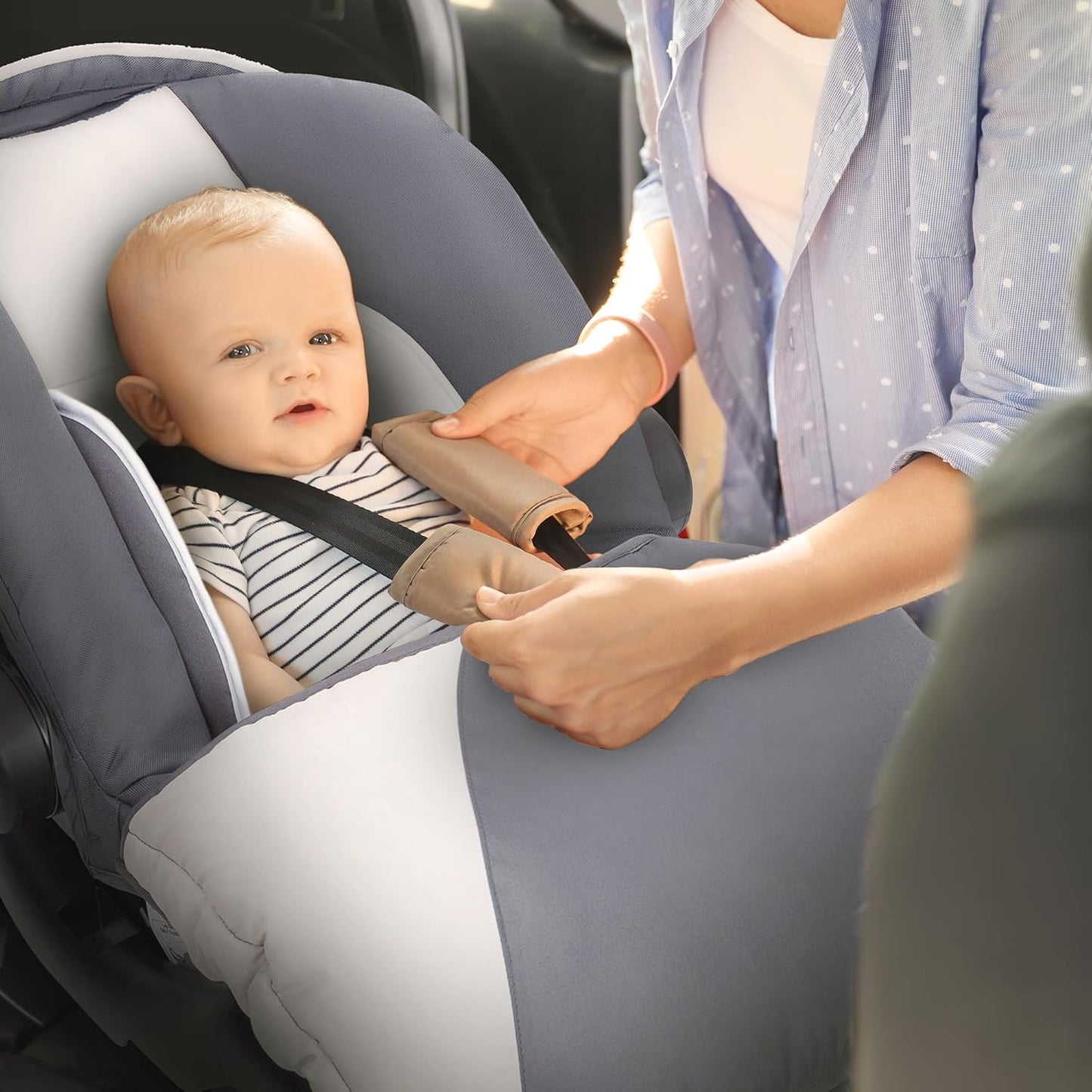 Baby Trend 2-Pack Infant Car Seat & Base with 5-Point Safety Harness, 4-Position Height Adjustment & Push-Button Release, Ally 35, Magnolia - Convertible Travel System & Support for Babies & Toddlers