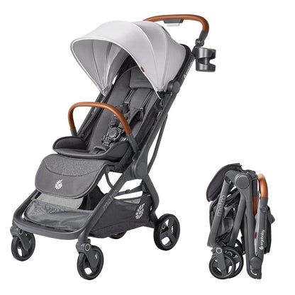 Ergobaby Metro 3 Baby Stroller for Newborns, Infants, and Toddlers - Travel Stroller with One-Hand Fold, Near-Flat Recline, Adjustable Handlebar - Onyx Black