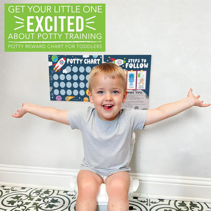 Hadley Designs Potty Training Chart for Toddlers Boys -10 Sticker Potty Chart for Toddlers Boys, 8.5x11" Potty Training Sticker Charts for Toilet Success, Monster Truck Toddler Reward Chart for Kids