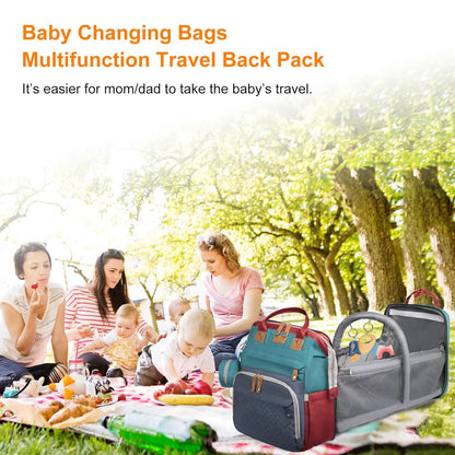 Astro alan Baby Diaper Bag with Changing Station, Waterproof Diaper Bag Backpack for Moms Dads with USB Charging Port, Baby Shower Gifts, Large Capacity diaper backpack, Grey