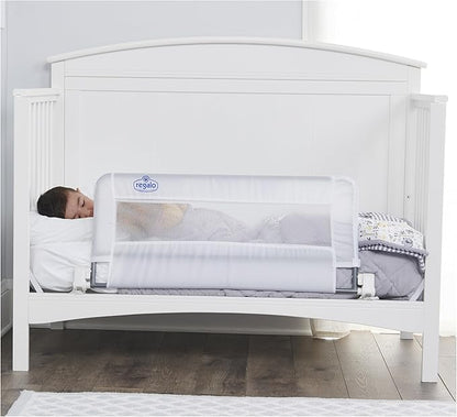 Regalo Safety Swing Down Crib Rail for Toddlers, 33" Baby Bed Rail Guard with Reinforced Anchor Safety System, Convertible Crib Bed Rail, White