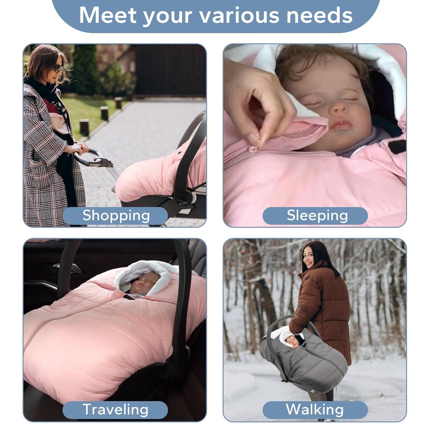 SERAPHY 2-in-1 Muslin Baby Car Seat Cover & Nursing Cover, Soft Lightweight Breastfeeding Cover for Boys and Girls,Breathable Canopy for Infant Carseat & Stroller for Summer—Blueberrie