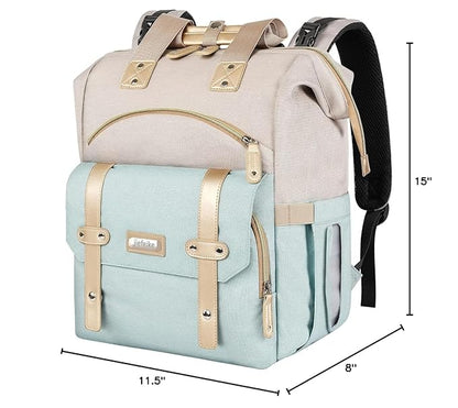 Jiefeike Girls Diaper Backpack,Travel Backpack Diaper Bag for Dad Mom Baby Boys,Insulated Pockets Portable Baby Nappy Bags RFID Anti-Theft Water-Resistant Pocket Stroller Straps