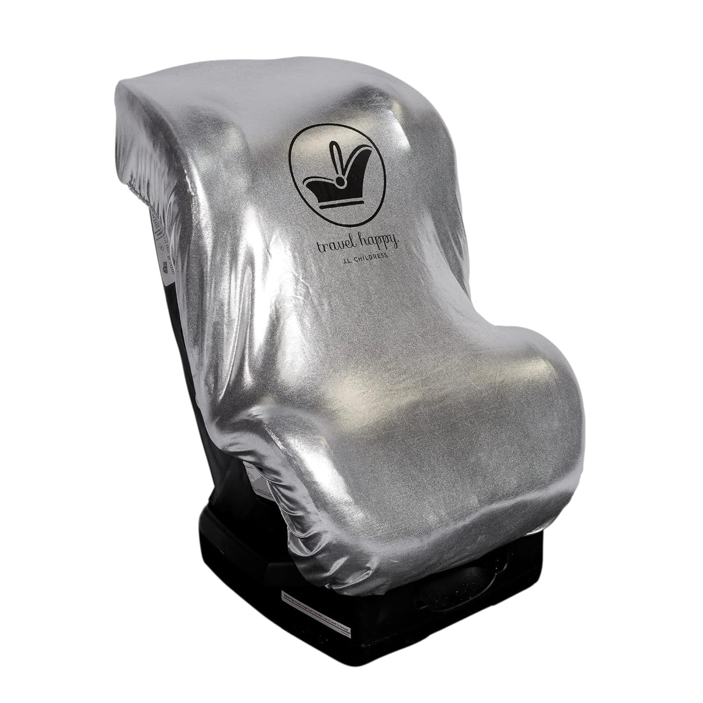 J.L. Childress Cooling Car Seat Heat Shield & Sun Shade Cover - Heat Protector & Cooler for Baby Car Seat, Reflective Summer Protection, Travel Accessories, Blocks UV Rays - Silver