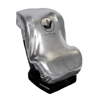 J.L. Childress Cooling Car Seat Heat Shield & Sun Shade Cover - Heat Protector & Cooler for Baby Car Seat, Reflective Summer Protection, Travel Accessories, Blocks UV Rays - Silver