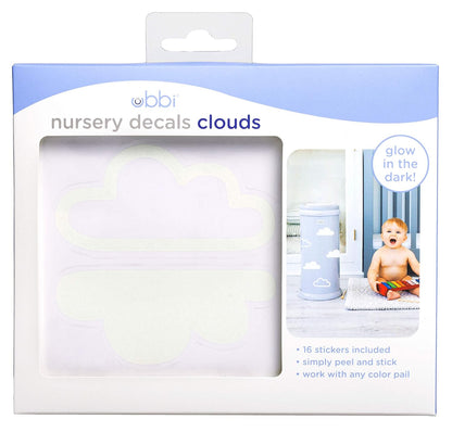 Ubbi Panda Peel and Stick Decal Stickers, Decorative Sticker for Diaper Pail or Baby Nursery