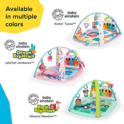 Baby Einstein Ocean Explorers 4-in-1 Kickin Tunes Jellyfish Jamboree Music & Language Discovery Gym, Pink, Ages 0 Months and Up
