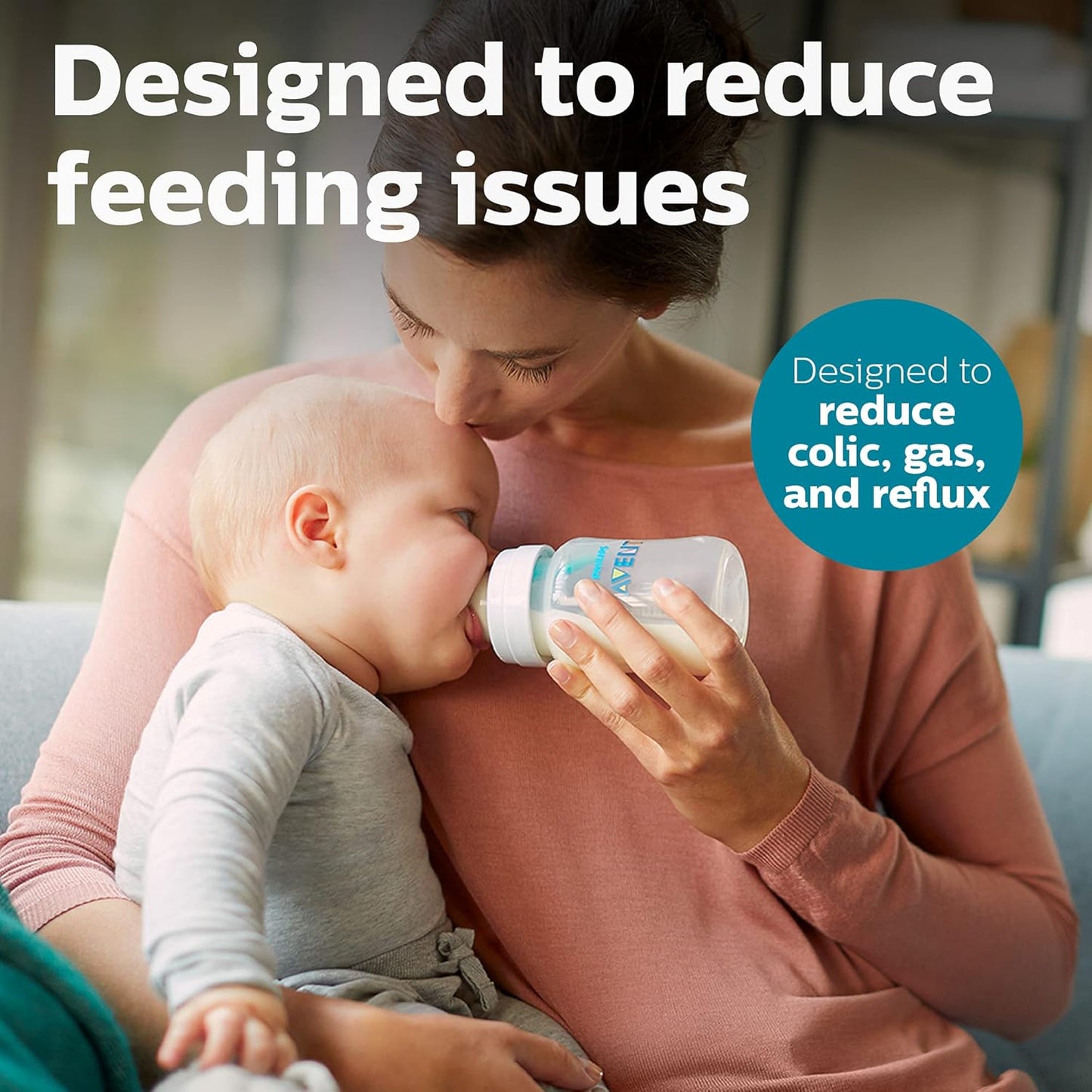 Philips Avent, Anti-Colic Baby Bottle with AirFree Vent, Scy703/91, Clear, Scy703/91, 9 Ounce