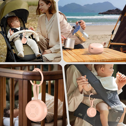 Portable Sound Machine for Baby | White Noise | 12 Soothing Sounds | Noise Canceling for Travel, Office, Nursery | Baby Shower | Registry Gift | Sleep Soother for Babies Kids Adults | Putty