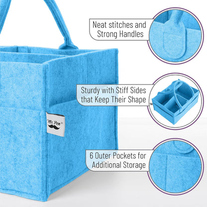 Mr. Pen- Baby Diaper Caddy Organizer, Gray, Medium, Nursery Storage Bin and Car Organizer for Diapers and Baby Wipes