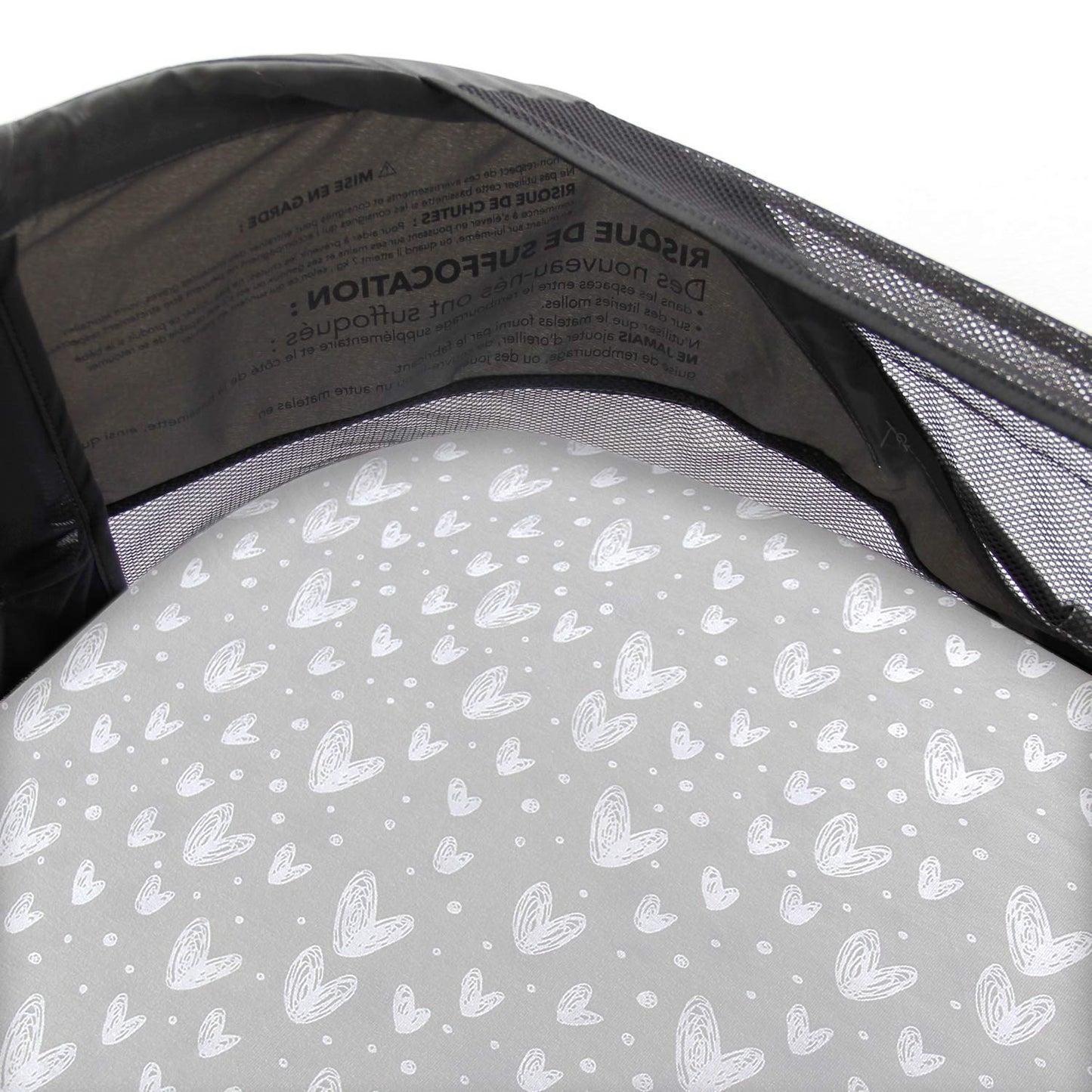 Bassinet Sheets Fit for Simmons Kids By The Bed City Sleeper Bassinet(Twins), Moses Basket and Hospital Bassinet, 100% Cotton, 2 Pack, Gray and White Print - Colors B