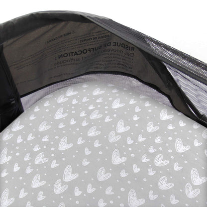 Bassinet Sheets Fit for Simmons Kids By The Bed City Sleeper Bassinet(Twins), Moses Basket and Hospital Bassinet, 100% Cotton, 2 Pack, Gray and White Print - Colors B