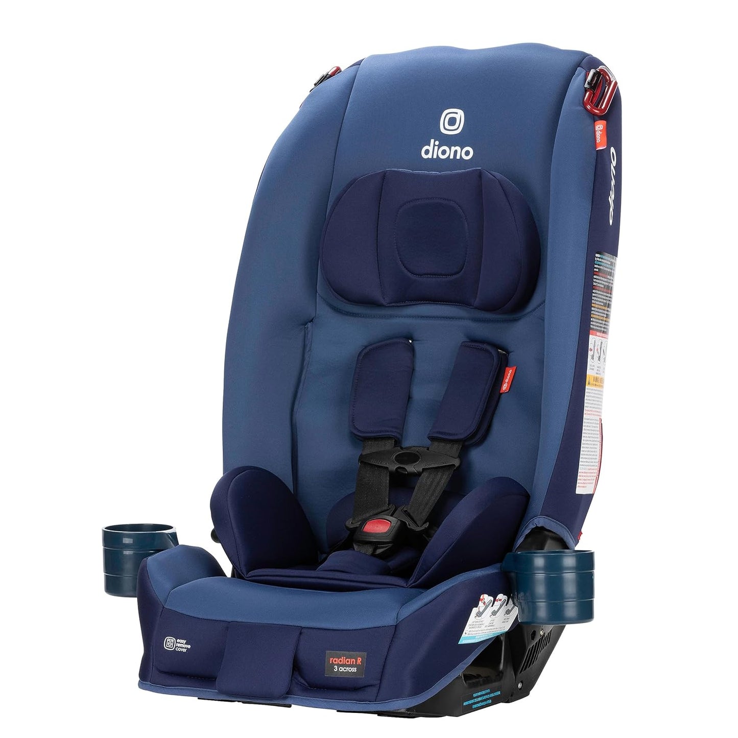 Diono Radian 3R, 3-in-1 Convertible Car Seat, Rear Facing & Forward Facing, 10 Years 1 Car Seat, Slim Fit 3 Across, Jet Black