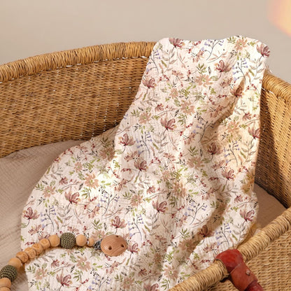lulumoon Baby Bassinet Sheets Muslin: Cotton Bedside Bassinet Sheets Leaf for Boys - Fitted for Bedside Sleeper Mattress