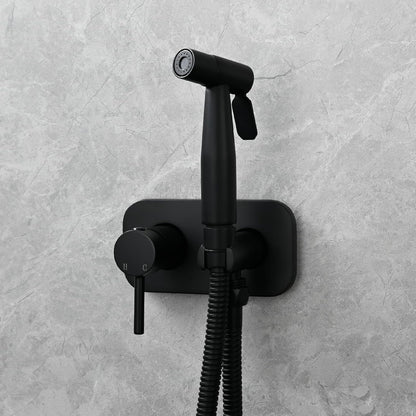 Tecmolog Stainless Steel Bathroom Bidet Sprayer Set Concealed Bidet Sprayer for Toilet Hot and Cold Handheld Cloth Diaper Sprayer Kit