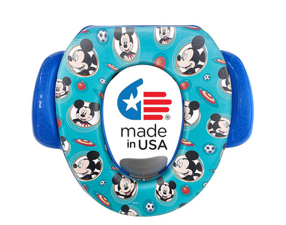 Disney Mickey Mouse "Happy Days" Soft Potty Seat and Potty Training Seat - Soft Cushion, Baby Potty Training, Safe, Easy to Clean