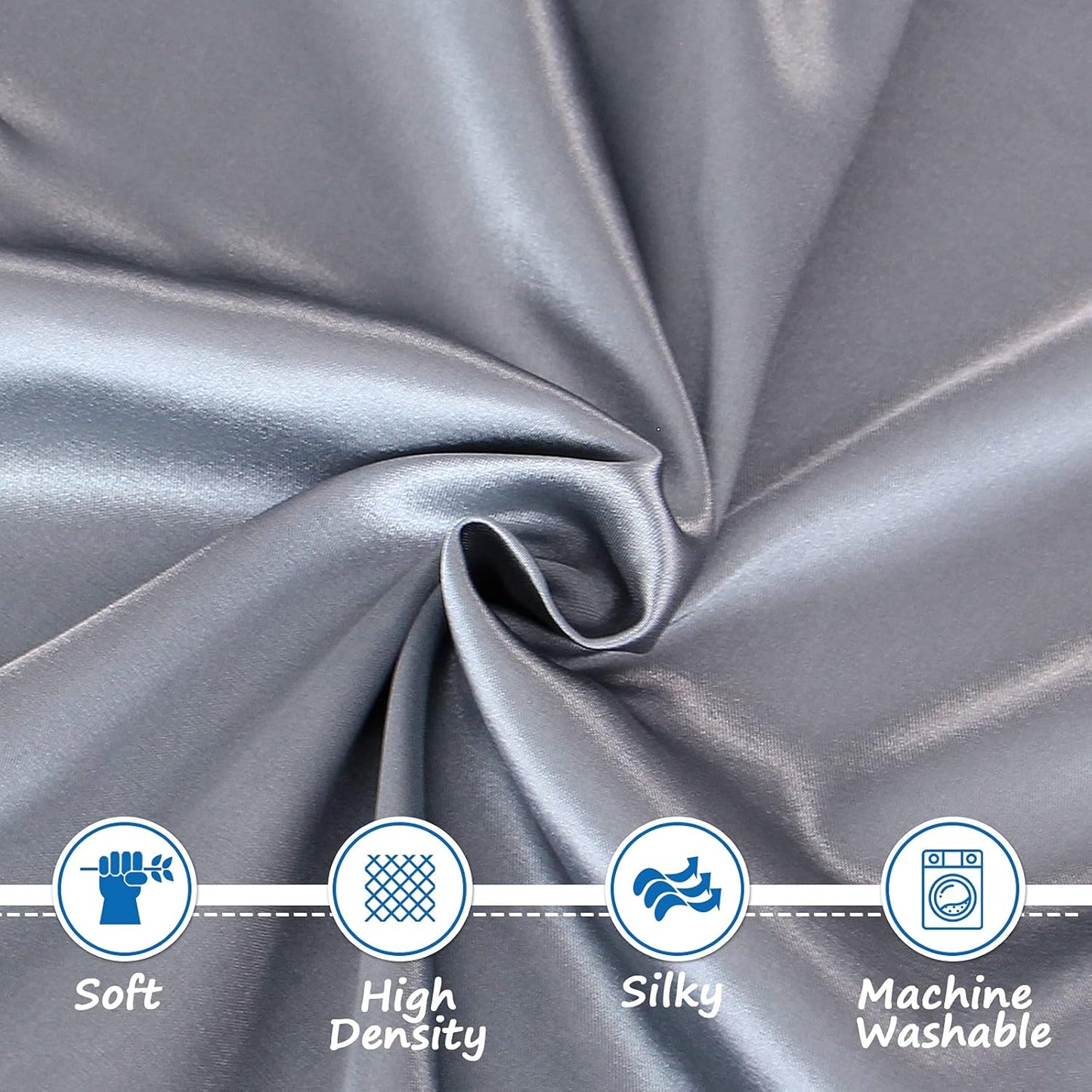 Bassinet Sheets for Baby Boy Girl, Satin Bedside Sleeper Sheets to Fit Mika Micky&Baby Delight&Dream On Me&Baby Joy Bassinet, Bassinet Sheet for Baby Hair (33"x20"x5") Silk Bassinet Sheets, Grey