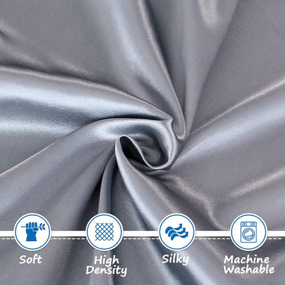 Bassinet Sheets for Baby Boy Girl, Satin Bedside Sleeper Sheets to Fit Mika Micky&Baby Delight&Dream On Me&Baby Joy Bassinet, Bassinet Sheet for Baby Hair (33"x20"x5") Silk Bassinet Sheets, Grey