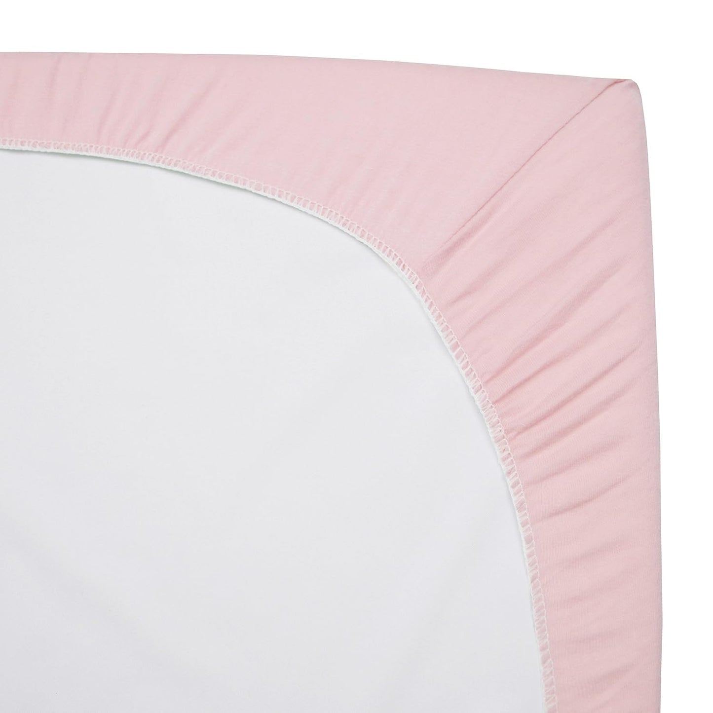 American Baby Company 2 Pack 100% Natural Cotton Fitted Pack and Play Sheets 39" x 27" - Soft & Breathable Pack N Play Sheets for Playard & Mini Crib Mattress, Pink Stars/Zigzag, for Boys & Girls