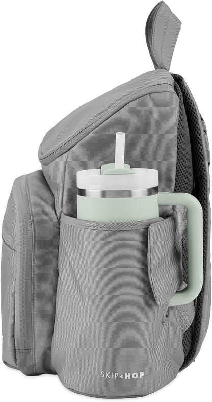 Skip Hop Diaper Bag Backpack: Forma, Multi-Function Baby Travel Bag with Changing Pad & Stroller Attachment, Jet Black