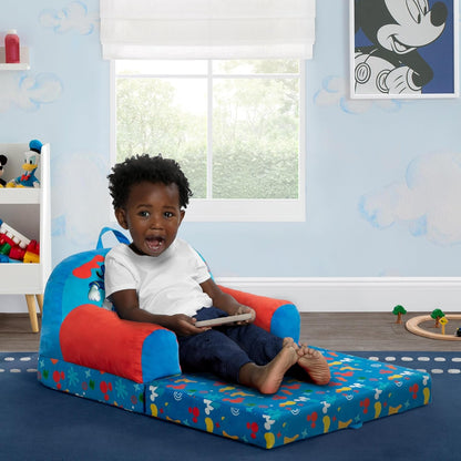 Delta Children - Cars Cozee Buddy Flip-Out Kids Chair, Blue