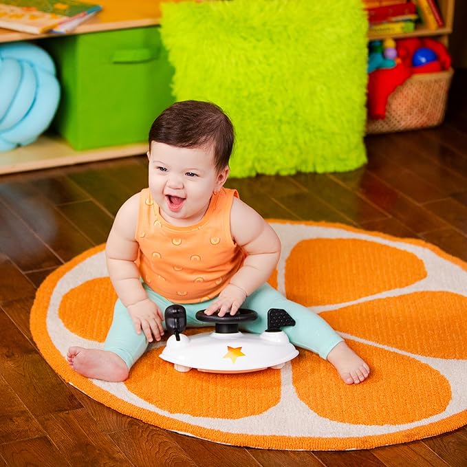 Bright Starts Little Speedster 3-in-1 Car Walker, Red Racer, Baby Activity Walker for Boys and Girls, 6 Months+